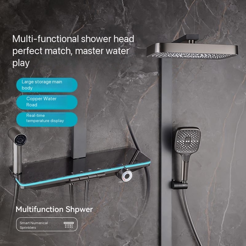 Nozzle Brass - Juego de Ducha Completo con Luz