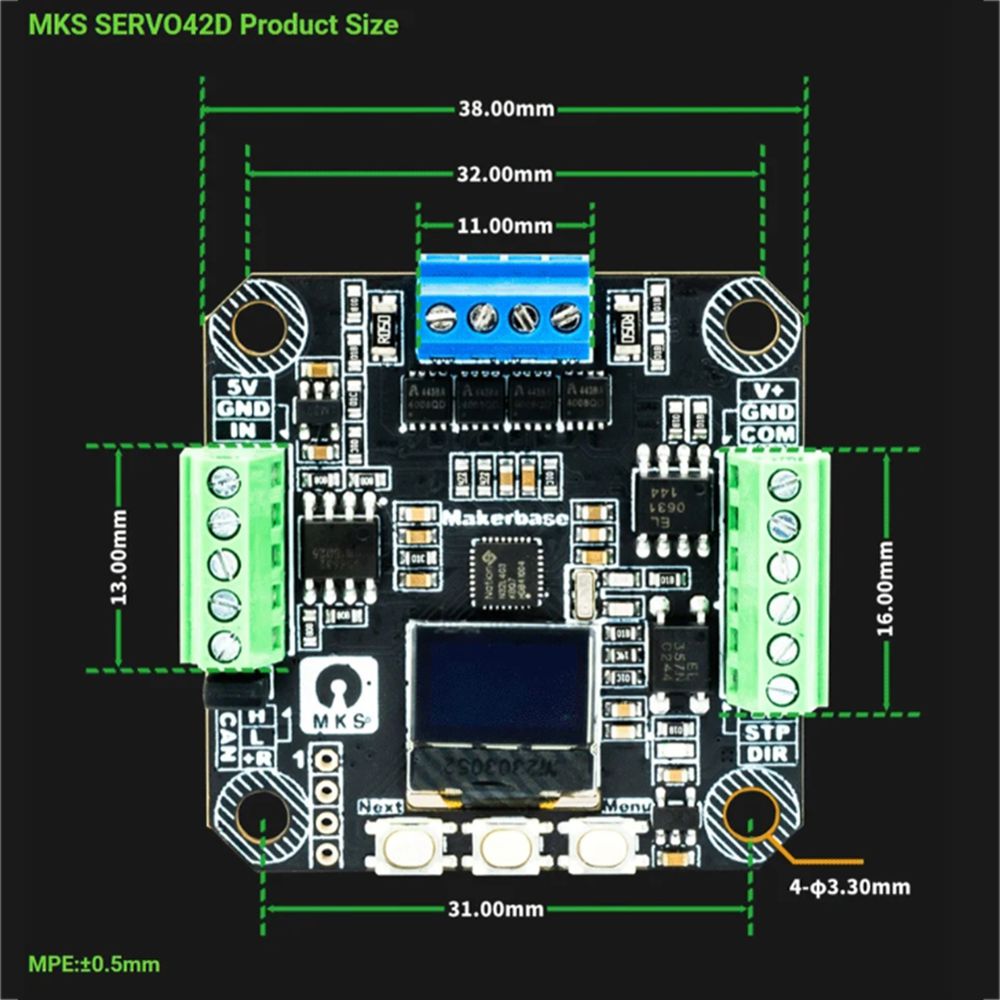 Closed Loop Stepper Motor Nema 17 - [AC18 Digital]/SERVO42D 40 CAN MT NEMA17