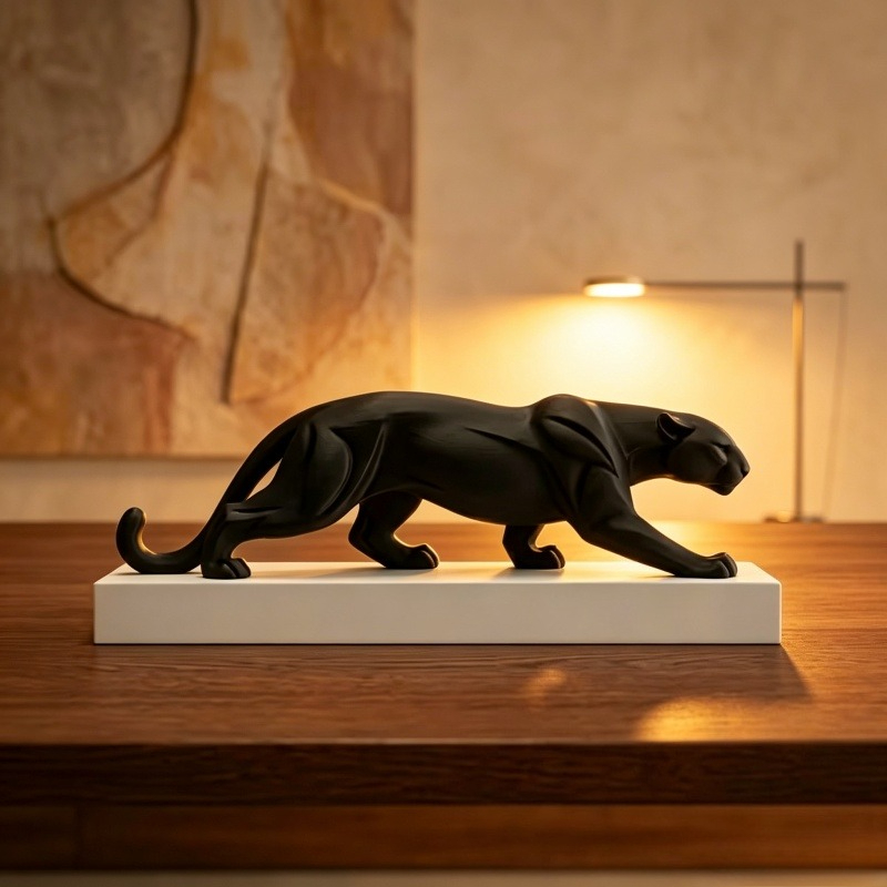 3D Printer Stand - Estatua de Pantera Negra Abstracta Impresa