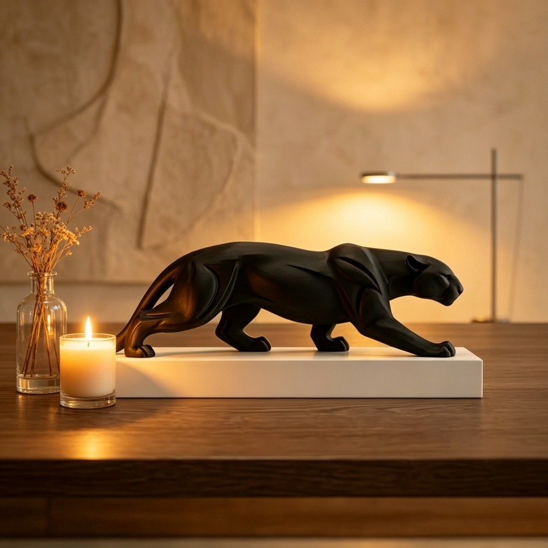 Estatua de Pantera Negra Abstr - 3D Printer Stand reseña y precio