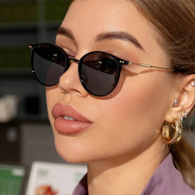 Nuevas gafas de sol redondas d - Uv Resin reseña y precio