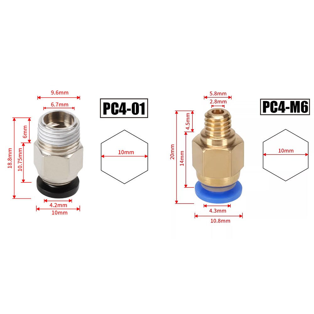 10 unidades/lote Conector neum - Bowden Tube reseña y precio